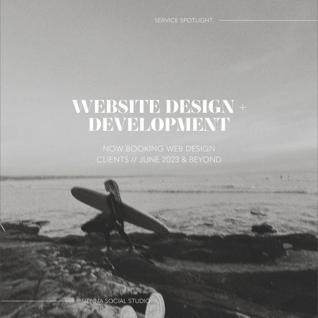 SERVICE SPOTLIGHT~ Website design with Sienna Social Studio. Now booking for June 2023 and beyond. ⇛

49% of web users now visit the web from a mobile device instead of a desktop computer. When was the last time you checked if your website works seam