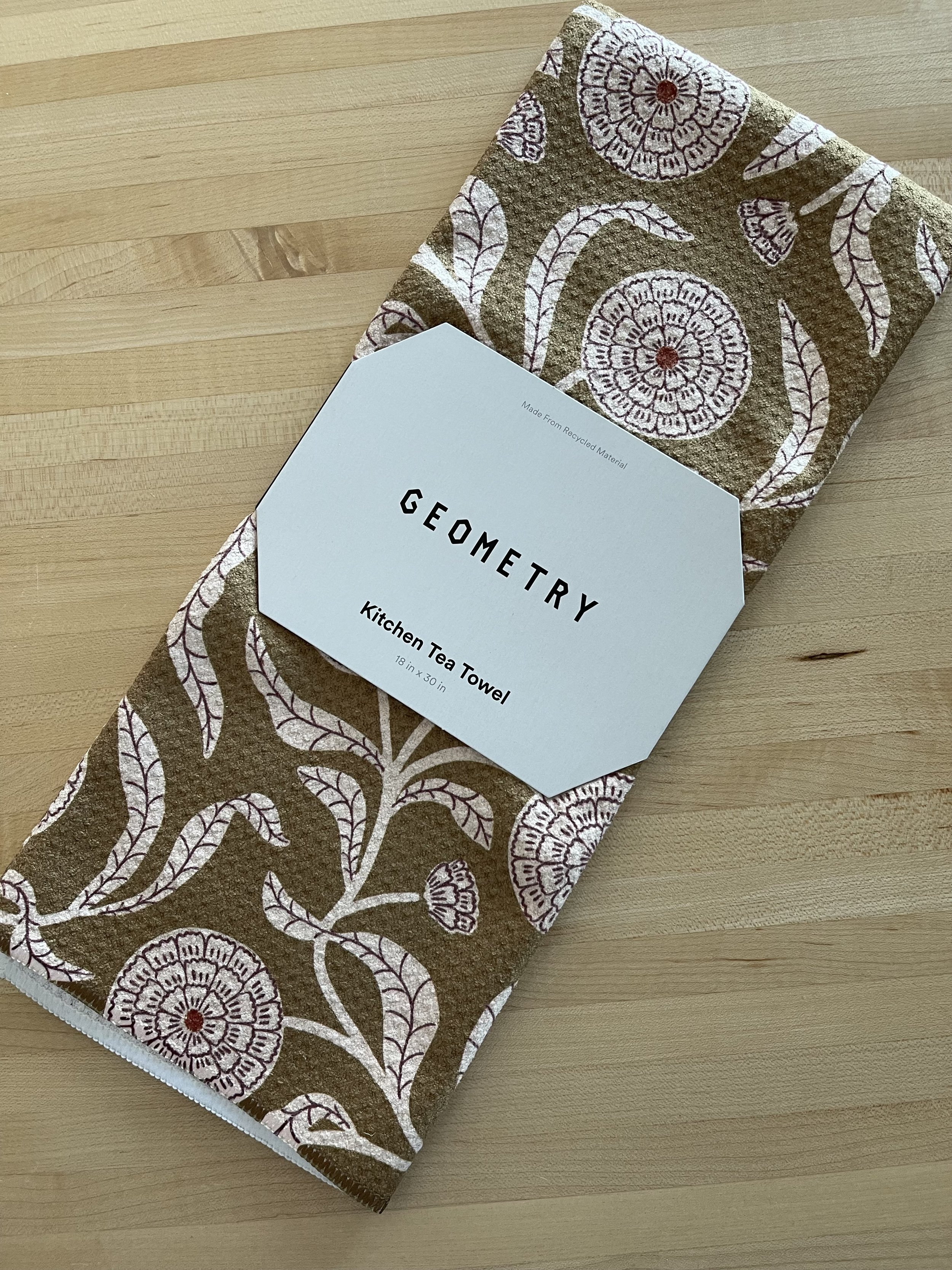 Marigold Flowers Tea Towel