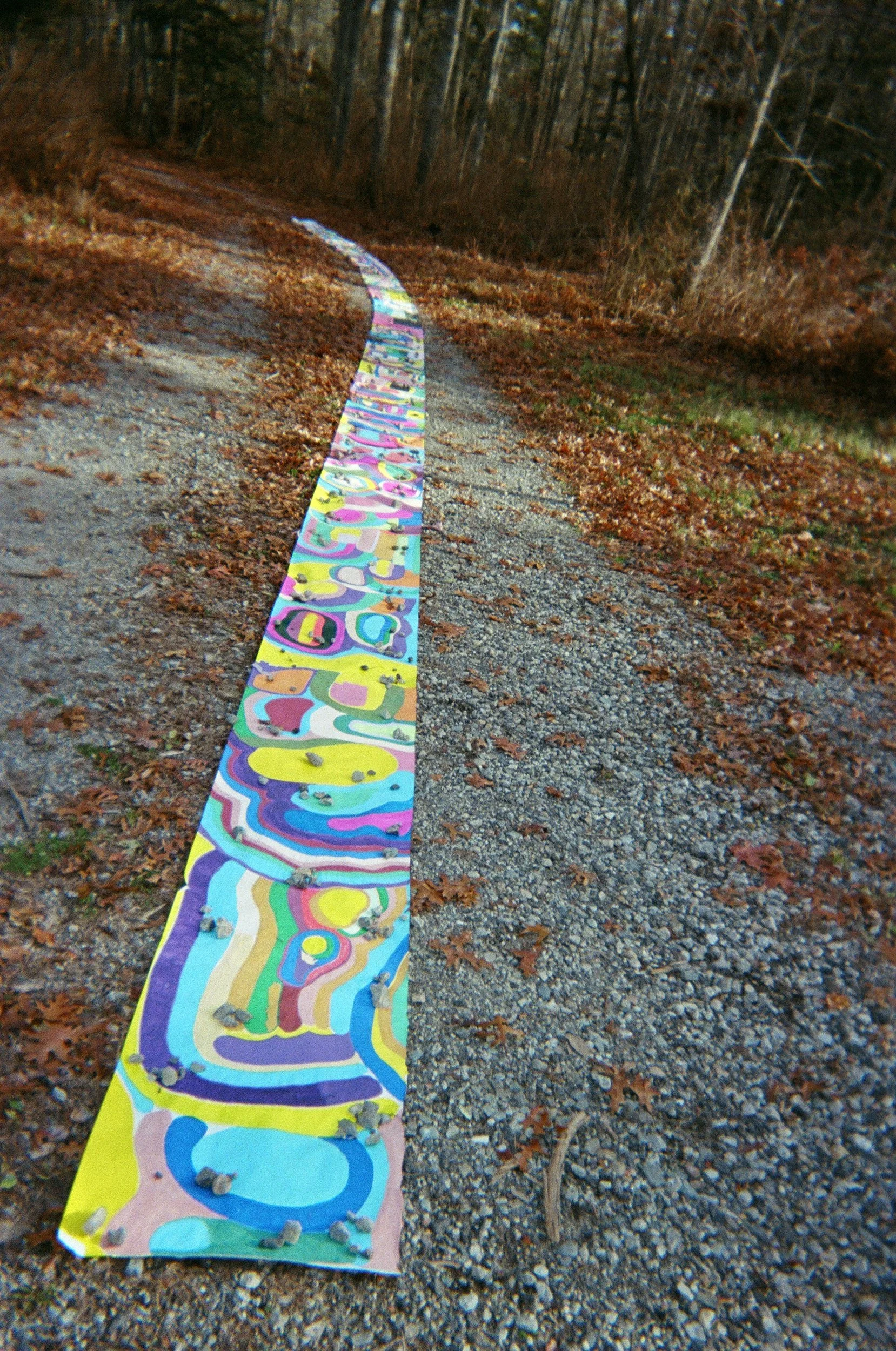 A Quiet Place to Think, acrylic on sign writers bond paper, 75 ft | Rhode Island