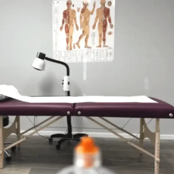 Acupuncture near me  patient room cupping and patient bed clean professional infrared light