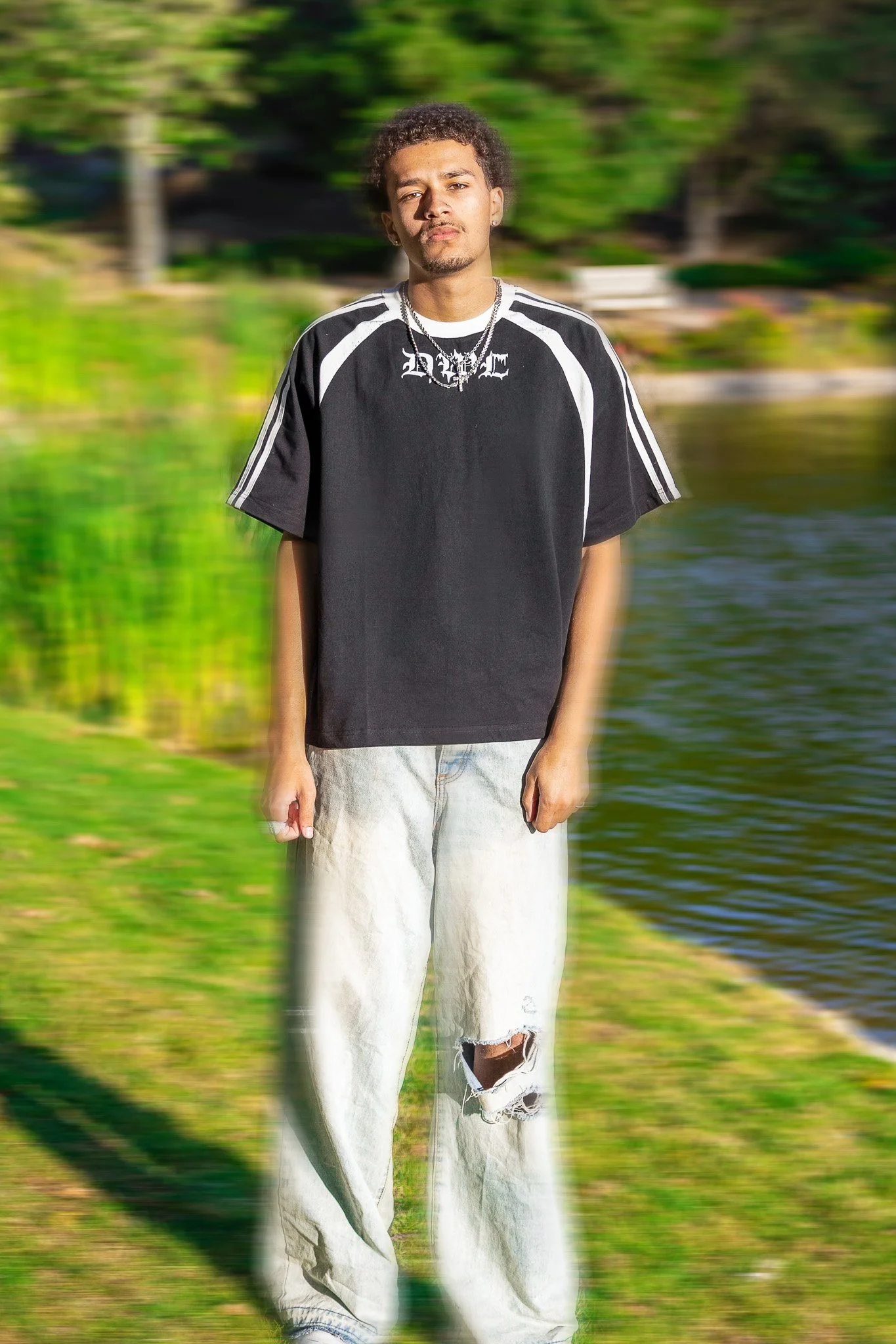 DWL Striped Mesh Jersey