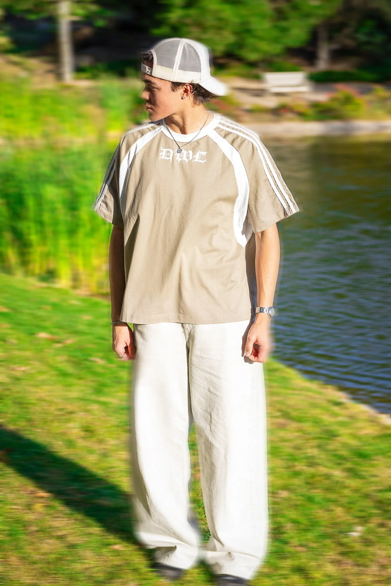 DWL Striped Mesh Jersey