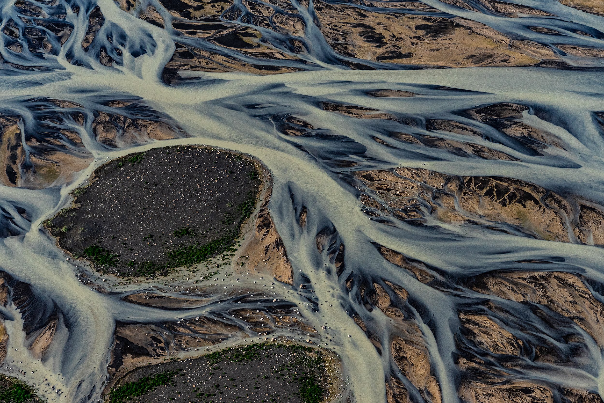 Braided Glacial River, Iceland