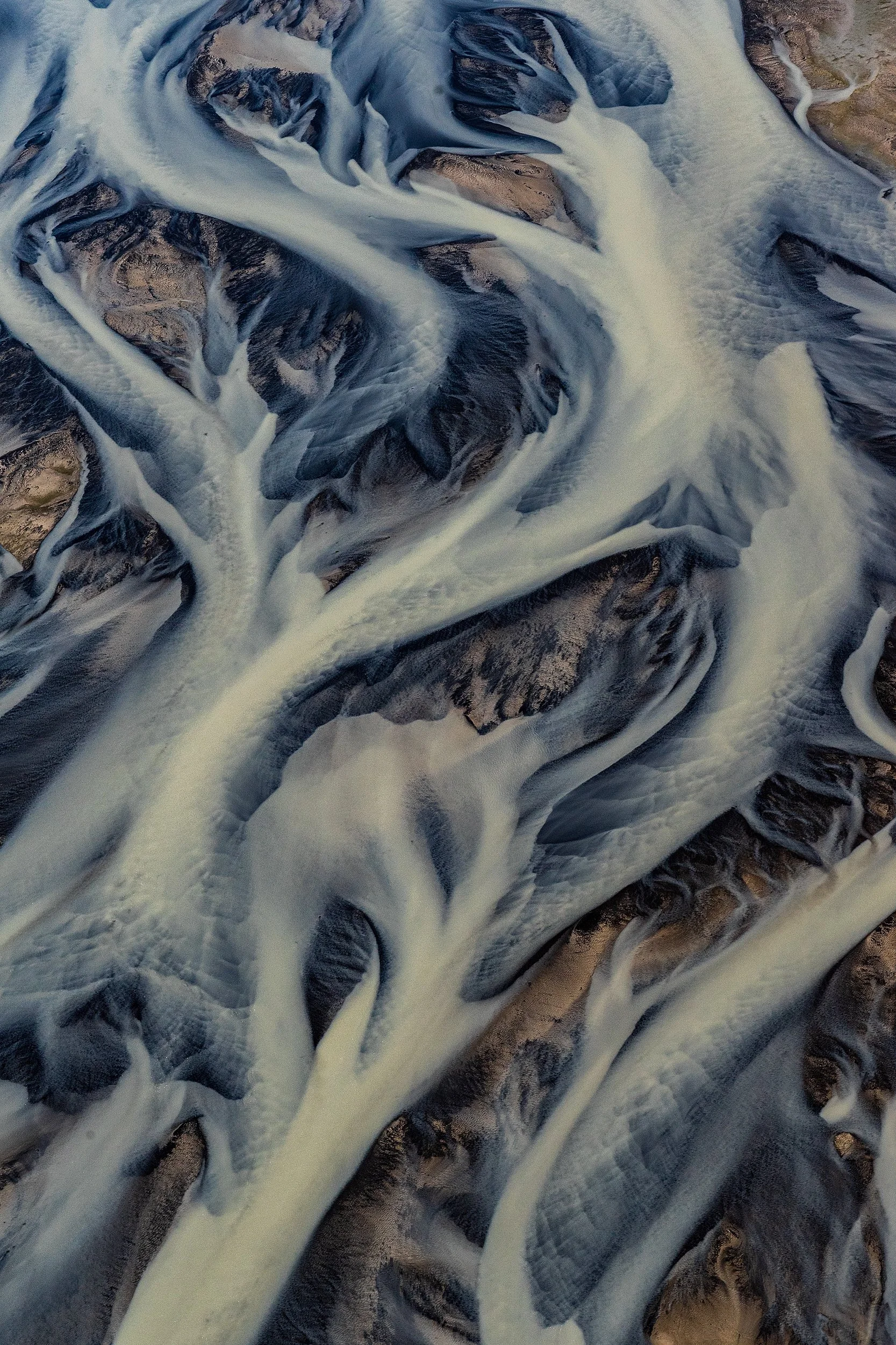 Braided Glacial River, Iceland