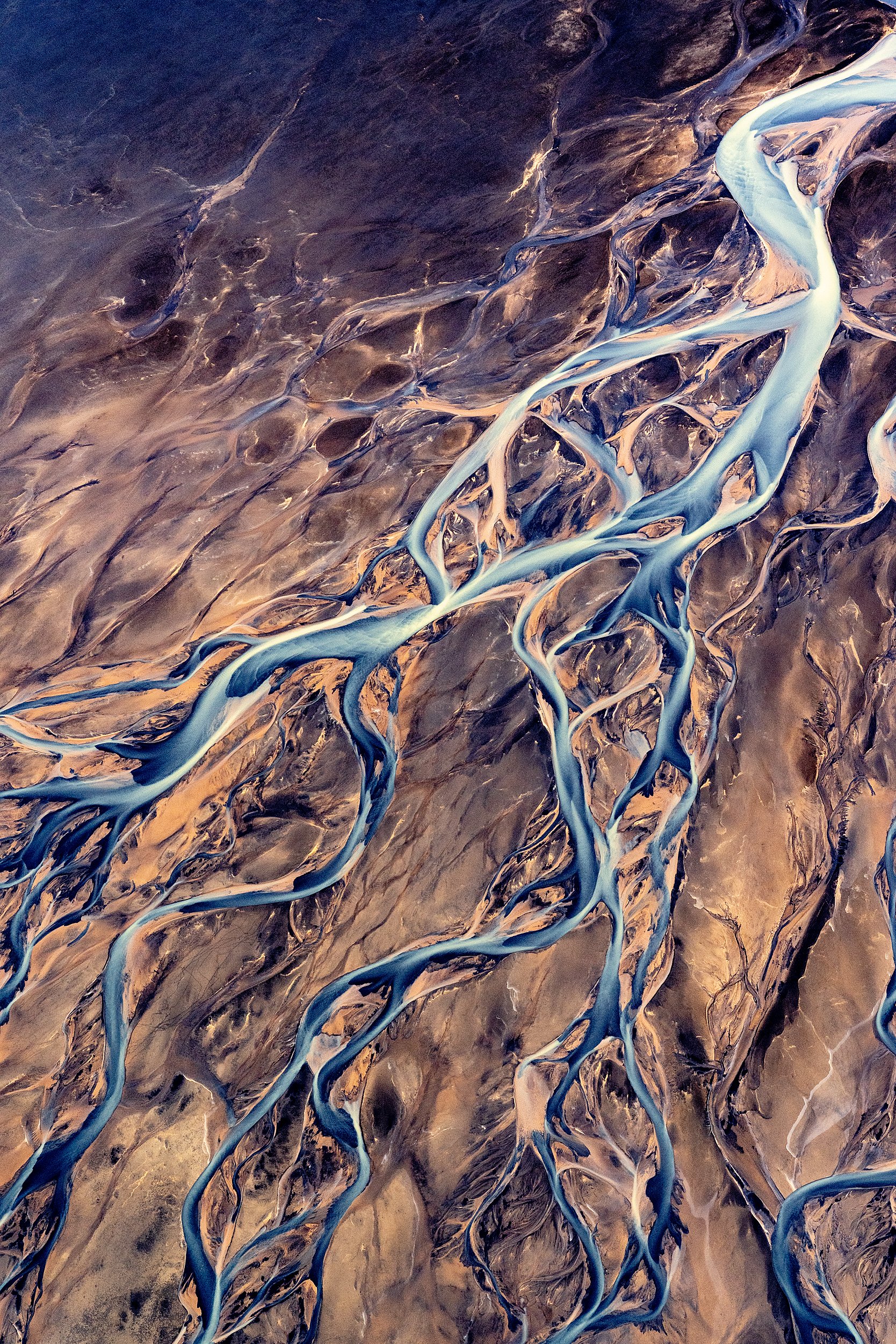Braided Glacial River, Iceland