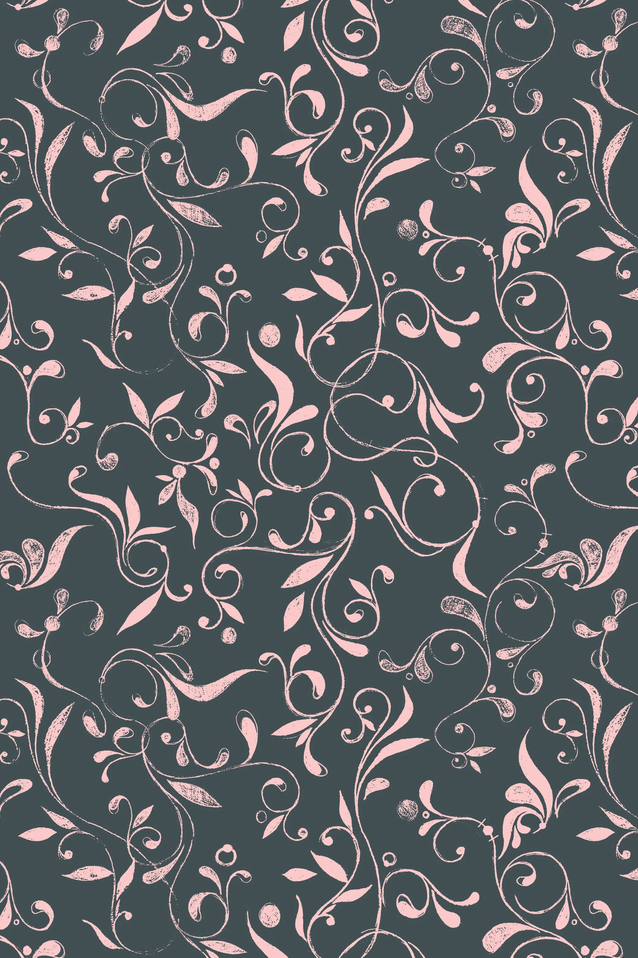 Abstract geometric pattern on dusty pink on green inspired by elizabethan woodwork in Haddon Hall estate