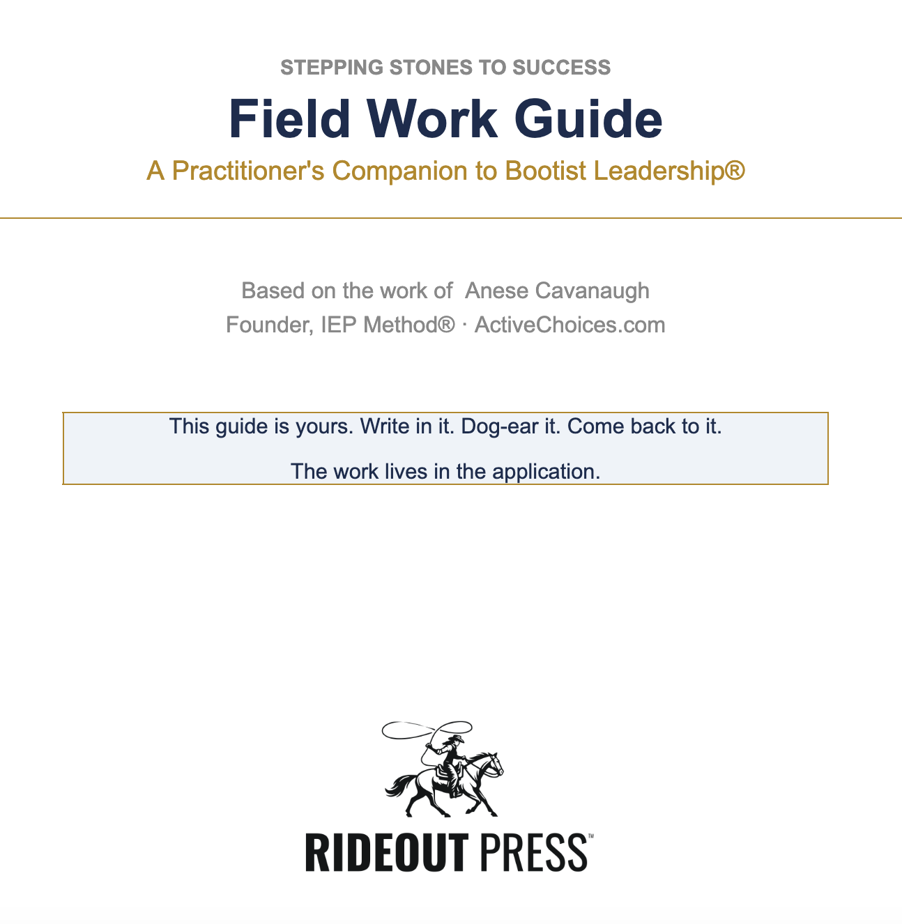 Stepping Stones: Bootist Leadership® Integration & FieldWork Guide (Download Now!)