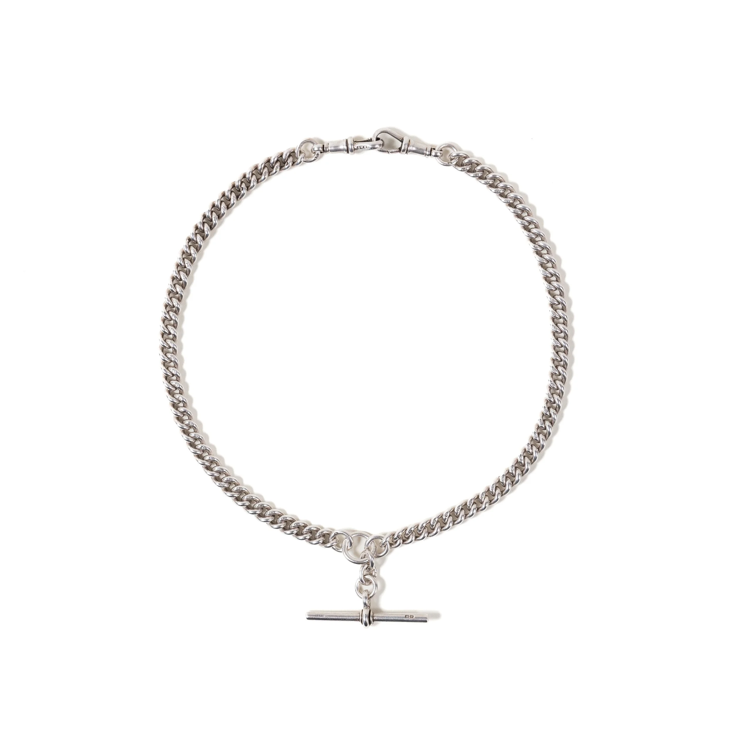 Double Dog Clip Albert Chain With Fob