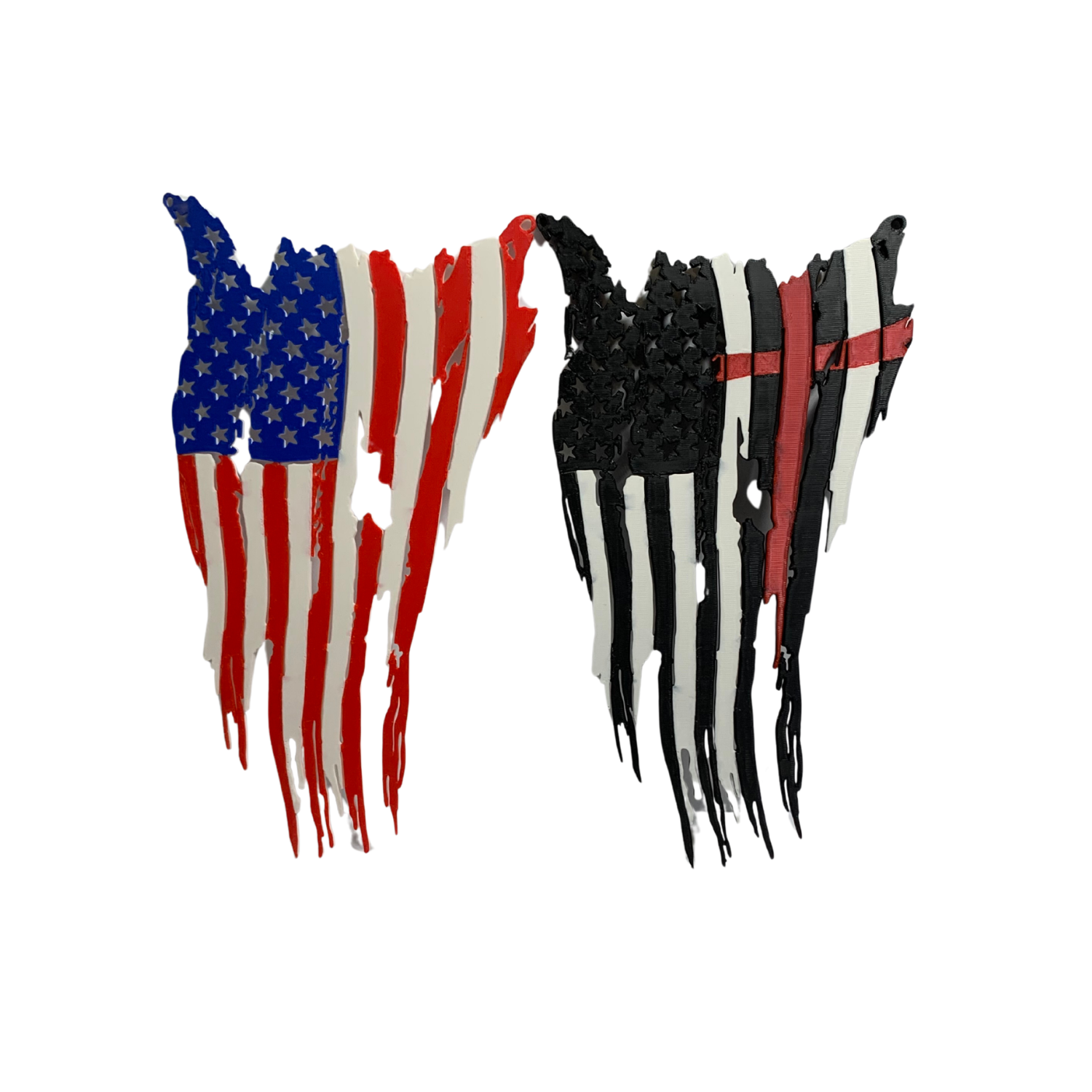 Tattered American Flag Sign
