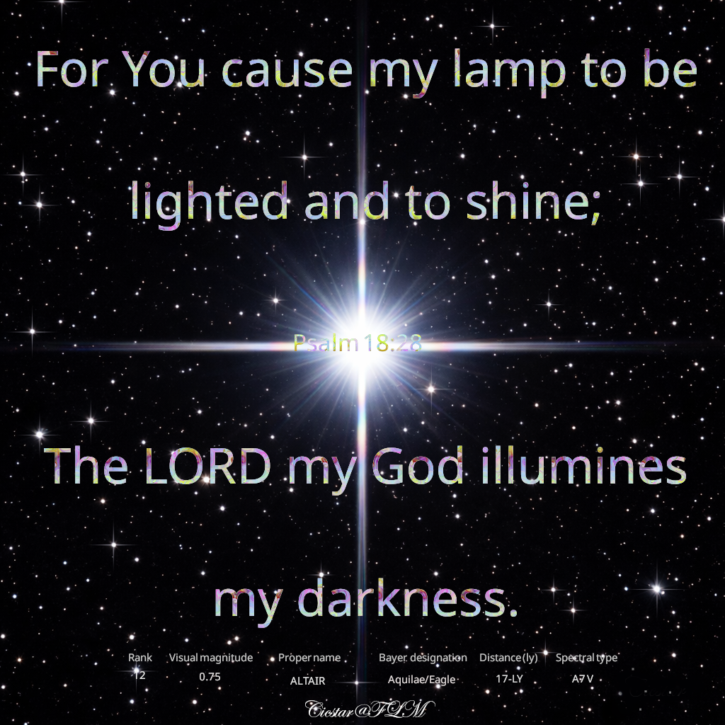 Altair W/ Psalm 18:28