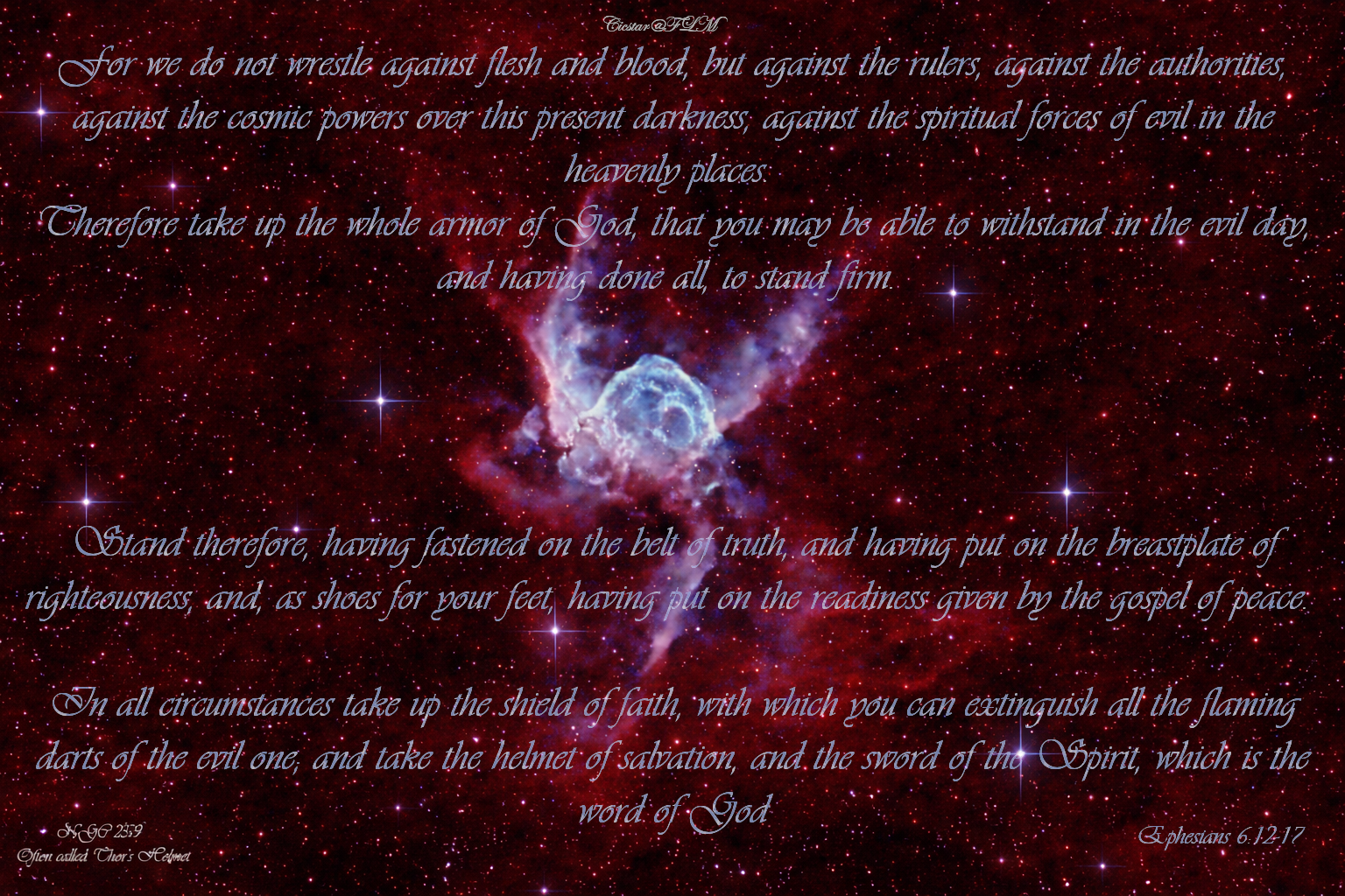 NGC 2359 W/ Ephesians 6:12-17