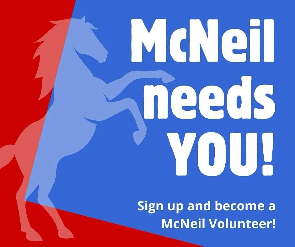 🙋‍♀️ Interested in Volunteering with McNeil PTO?
Whether you want to help from home, make copies, be a room rep for your child’s class, or just lend a hand wherever needed — we’d love to have you! 💙
📋 Fill out our volunteer