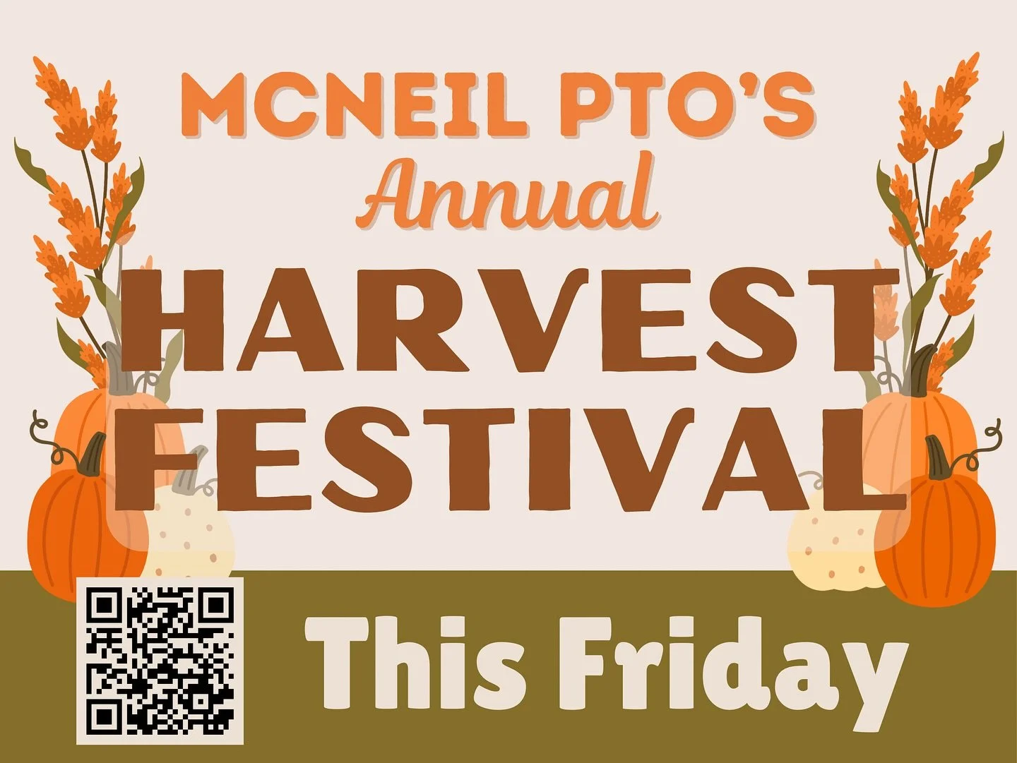 🍂 Harvest Fest is FRIDAY! 

We need volunteers! Sign up to help us create a fun, memorable event for our students and families!

🔗 https://m.signupgenius.com/#!/showSignUp/10C0A4DAFAE2CABFAC34-59959482-mcneil