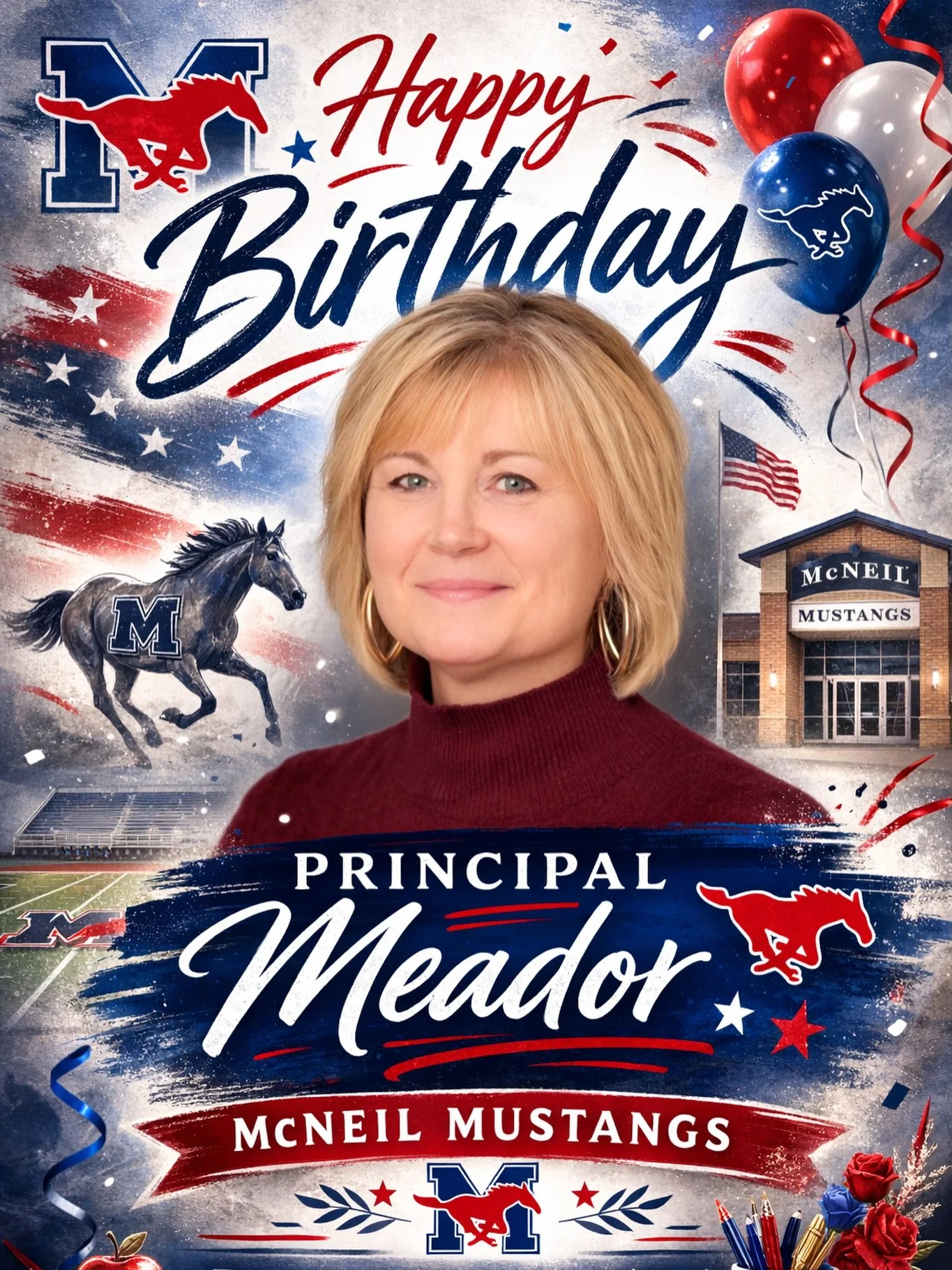 Help us wish Principal Meador a very Happy Birthday!! 🎉 

📷Post your favorite picture with Principal Meador in the comments, we would love to see them!!