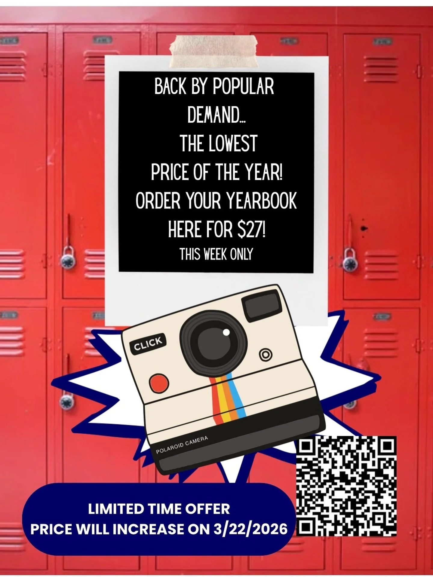 Spring Break SALE is here! 🎉
Yearbooks are ONLY $27 this week!
Price increases 3/22 &mdash; grab yours now!