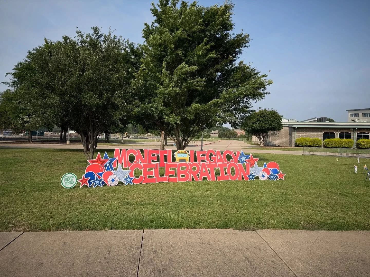Don&rsquo;t forget to stop by the Legacy Celebration today from 2&ndash;4! 🎉 

Huge thank you to Card My Yard McKinney for the awesome sign&mdash;it looks amazing and helps make today even more special! 💙