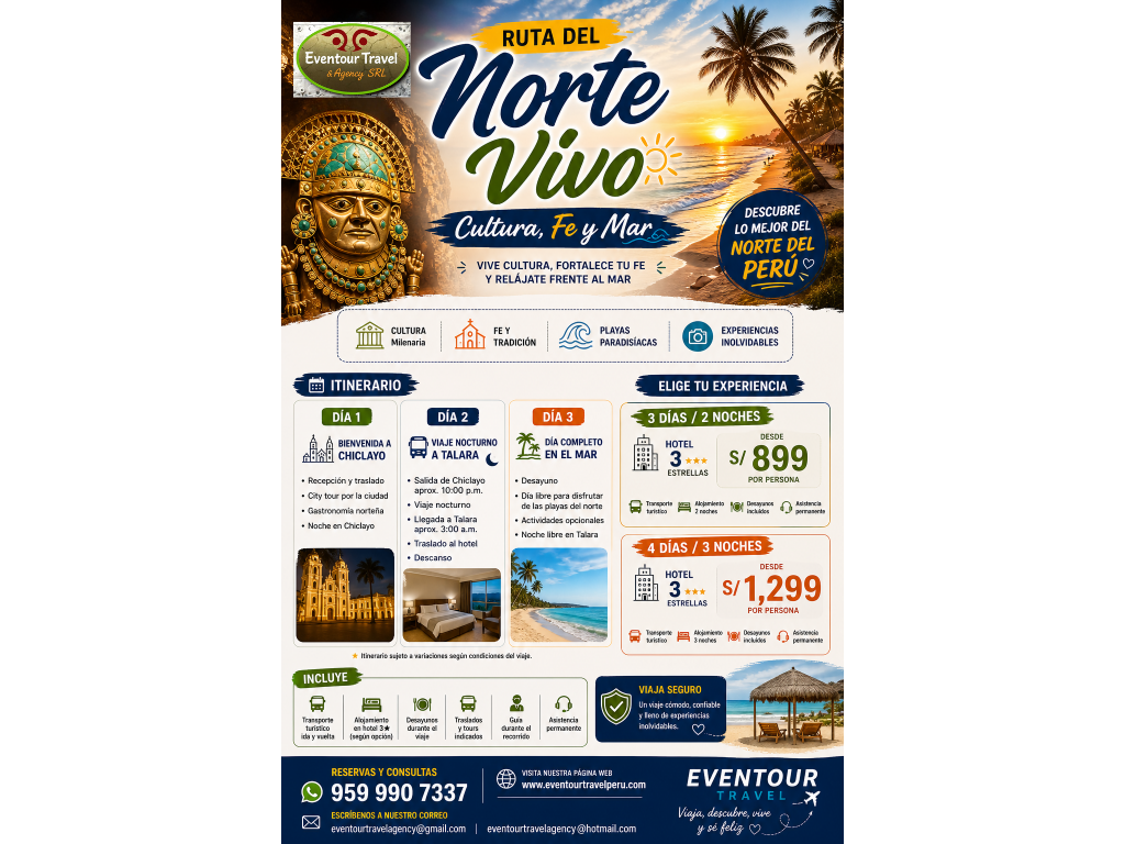 Tour Ruta del Norte Vivo: Cultura, Fe y Mar