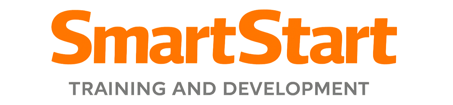 SmartStart Training and Development logo in orange and gray text.