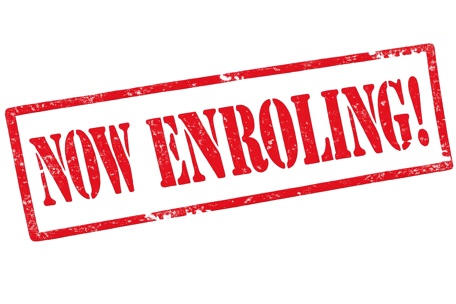 Red stamp style sign with the words "Non Enrolling!" on a black background.