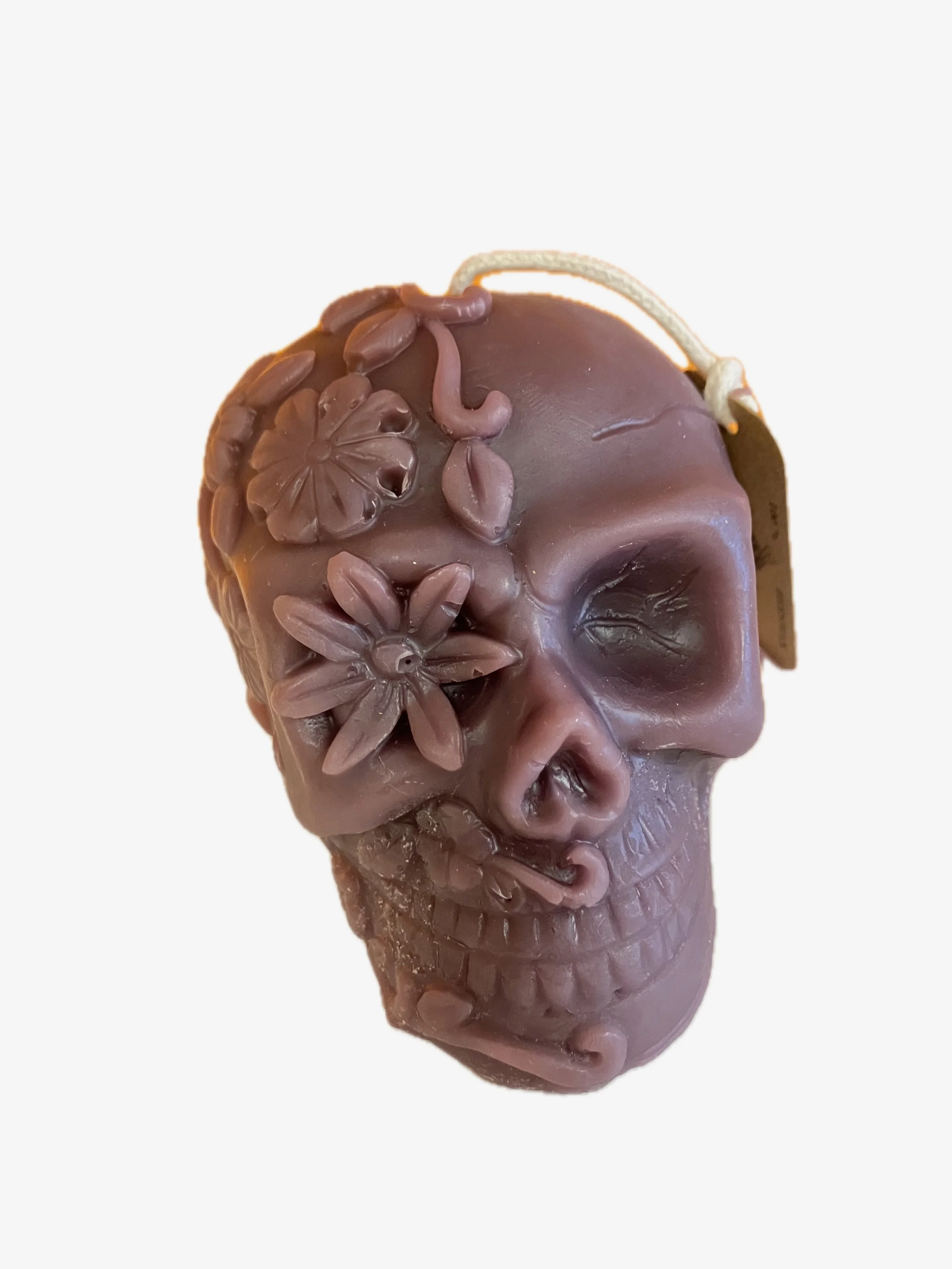 East Van Bees Skull Candle - Purple