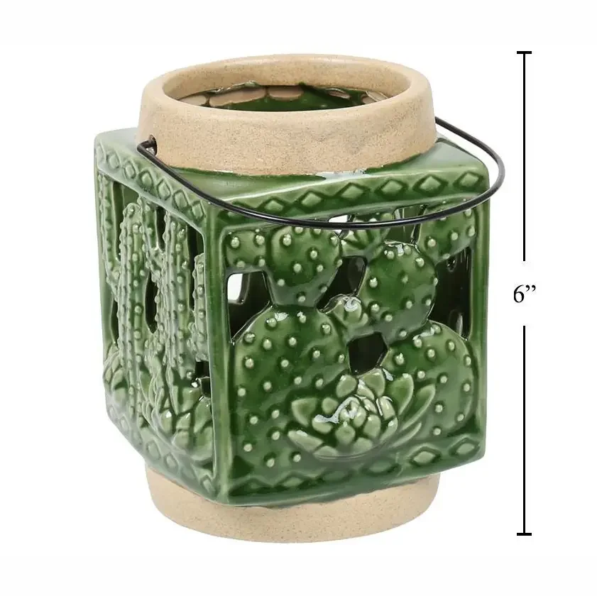Ceramic Cactus Lantern