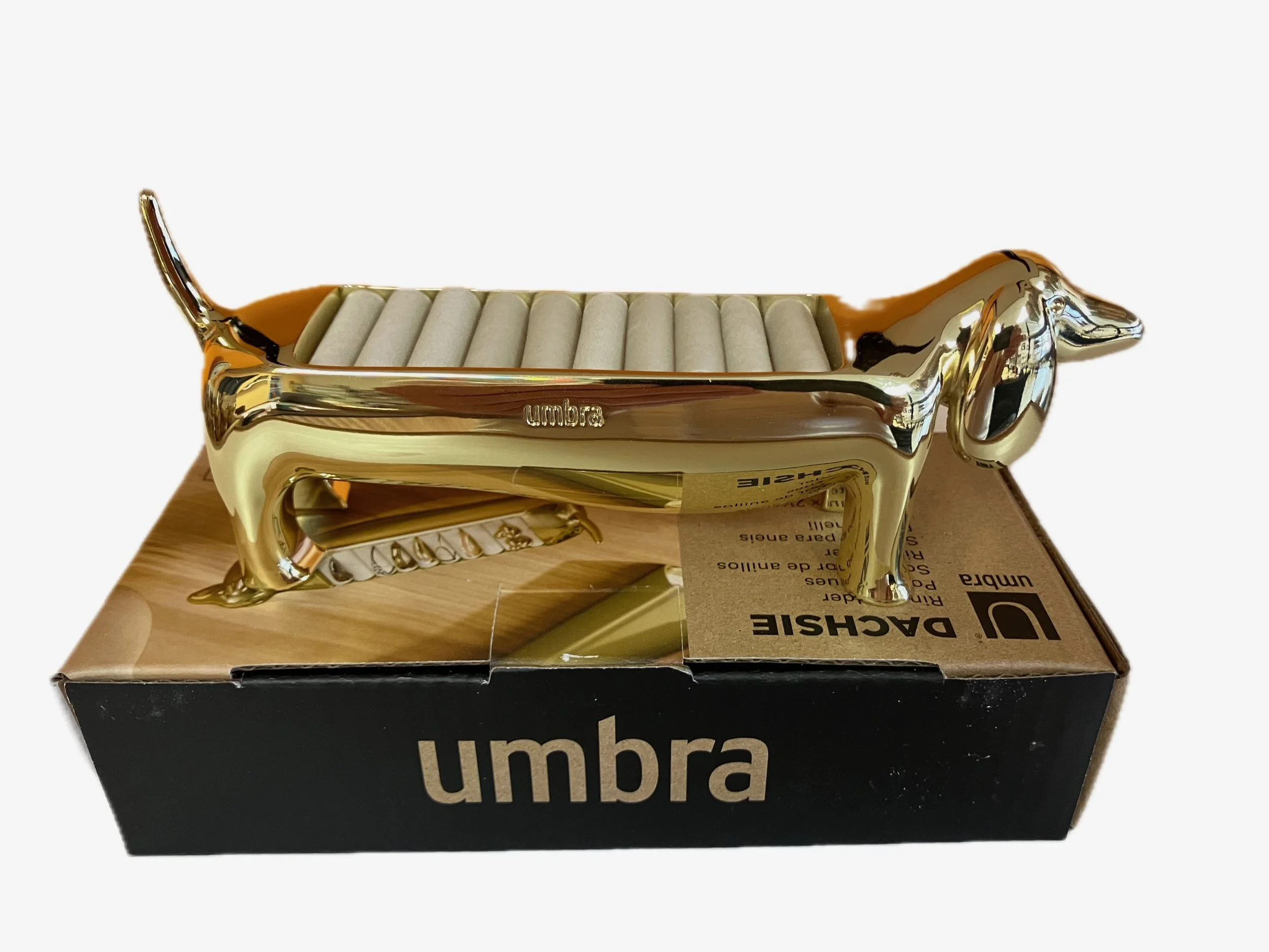 Dachsie Ring Holder - Brass