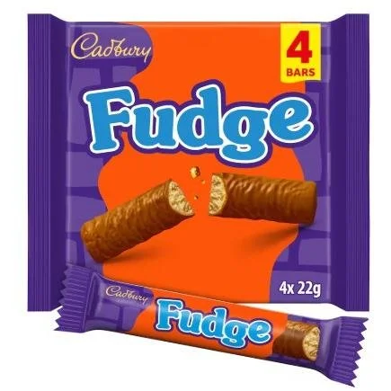 Cadbury Fudge Bars - Pack of 4 x 22g