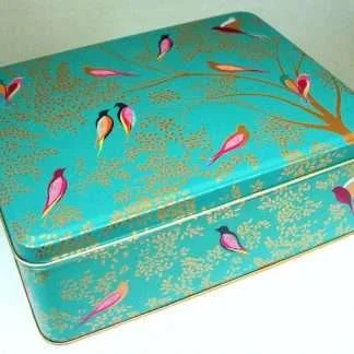 Sara Miller Birds Rectangular Storage Tin