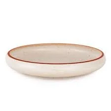 Iga White Round Appetizer Salad Deep Plate 6.75" - Made in Japan