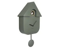 The modern contemporary take on the Cuckoo clock by Karlsson - Netherlands. Hear the whimsical sound of the cute cuckoo as it brightens your day on each hour. With built-in shut-off between 10pm - 5am, you're sure to get a good nights sleep as well