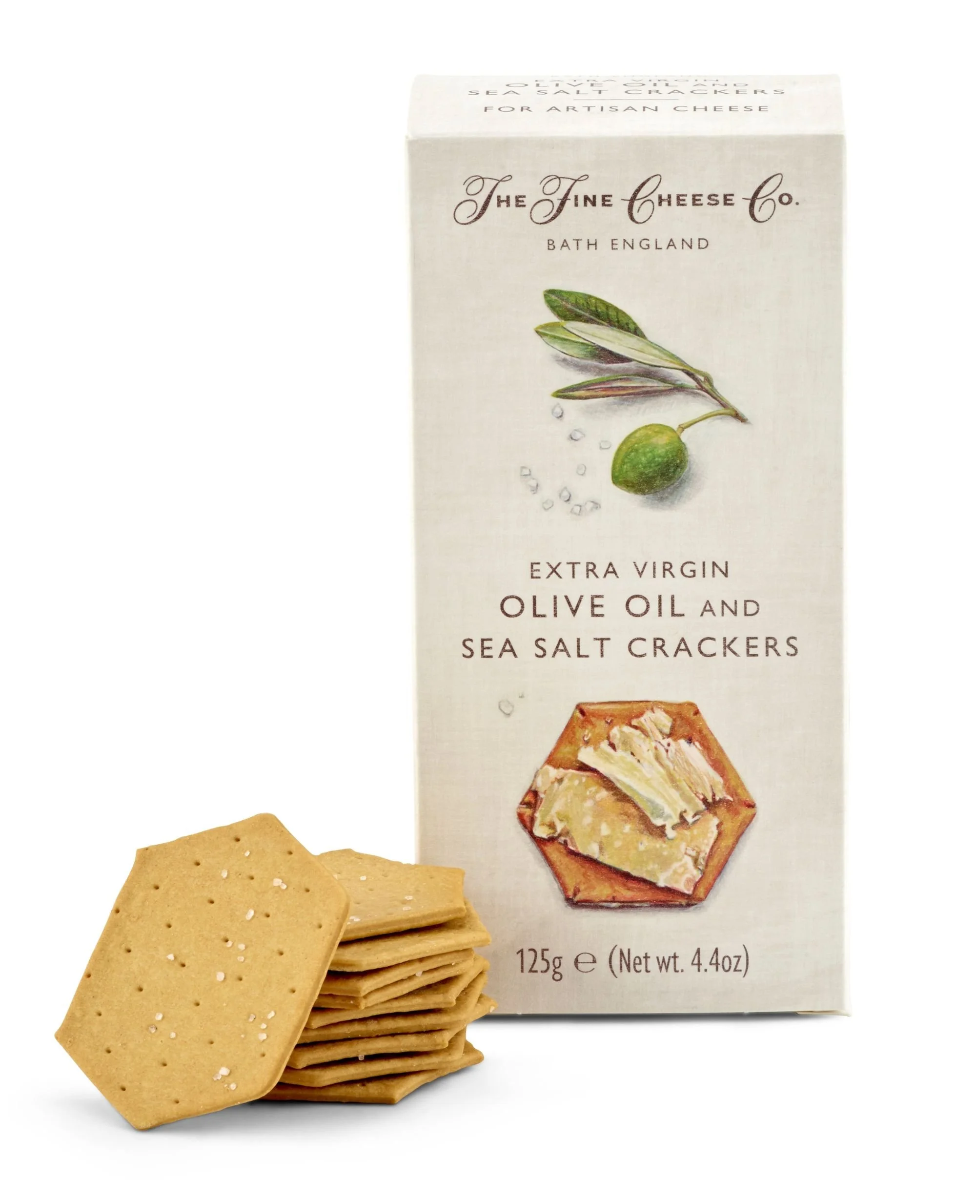 The Fine Cheese Co. Extra Virgin Olive Oil and Sea Salt Crackers 125g