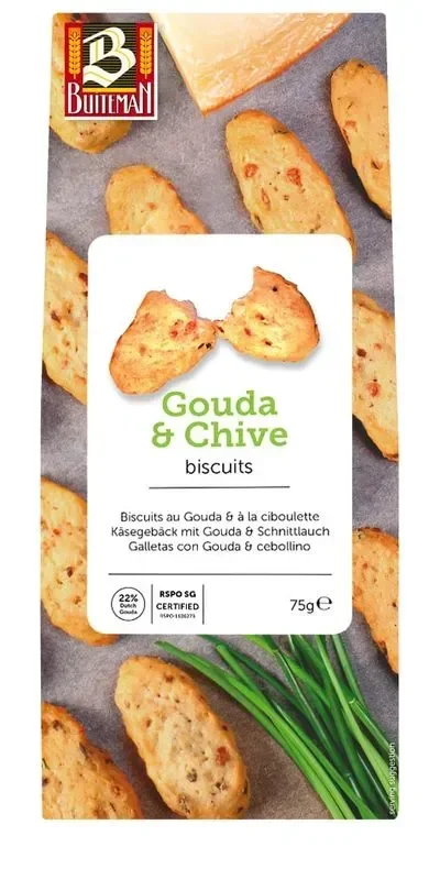 Buiteman Gouda & Chive Biscuits 75g