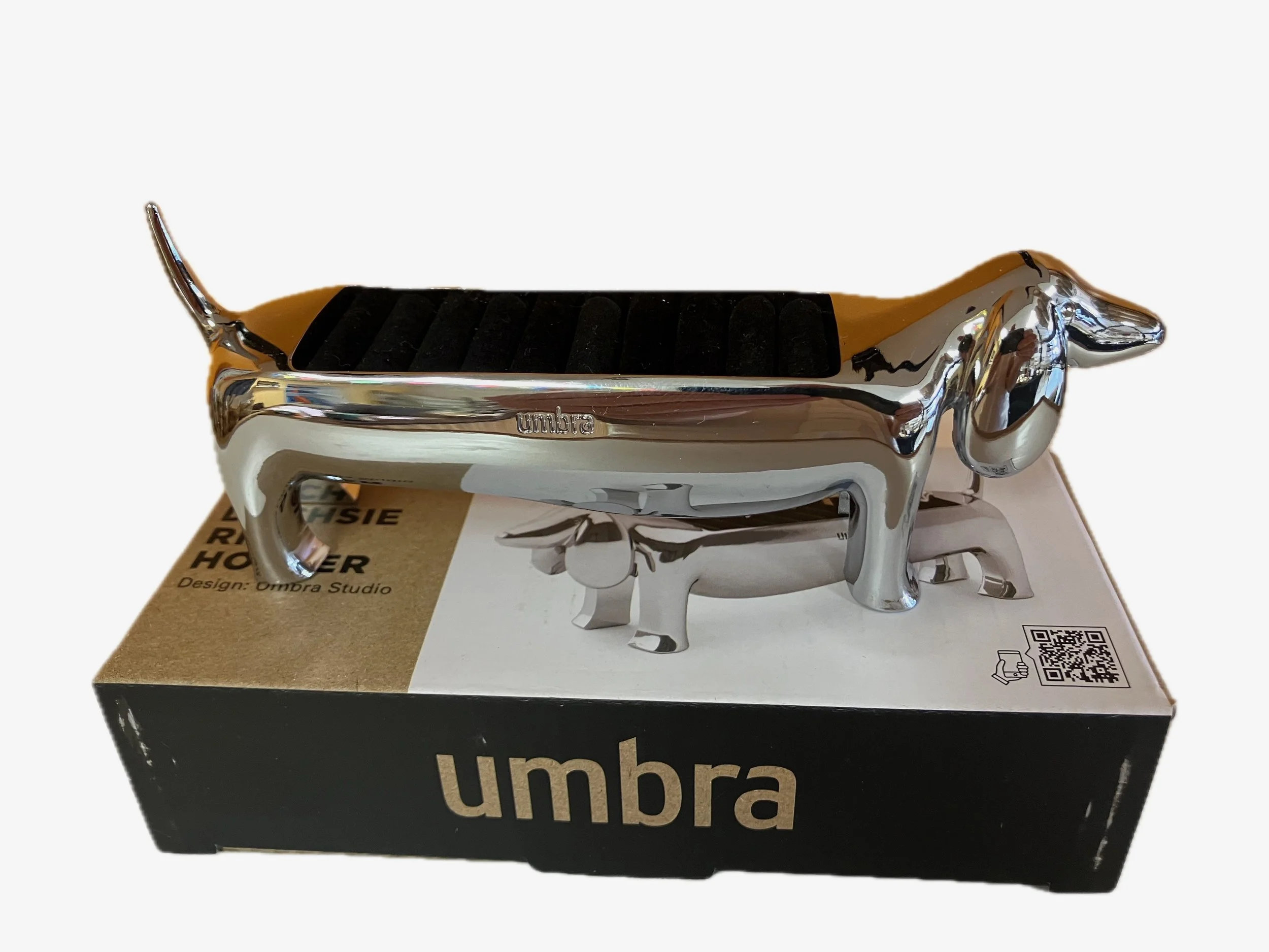 Dachsie Ring Holder - Chrome