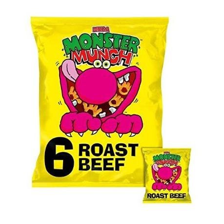 Monster Munch Roast Beef Snacks - 6 Pack
