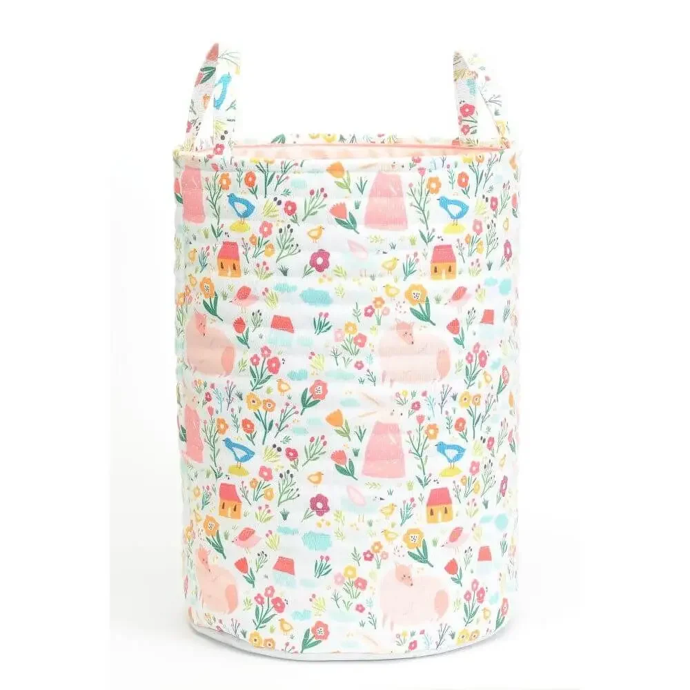 Whimsical Floral Storage Basket