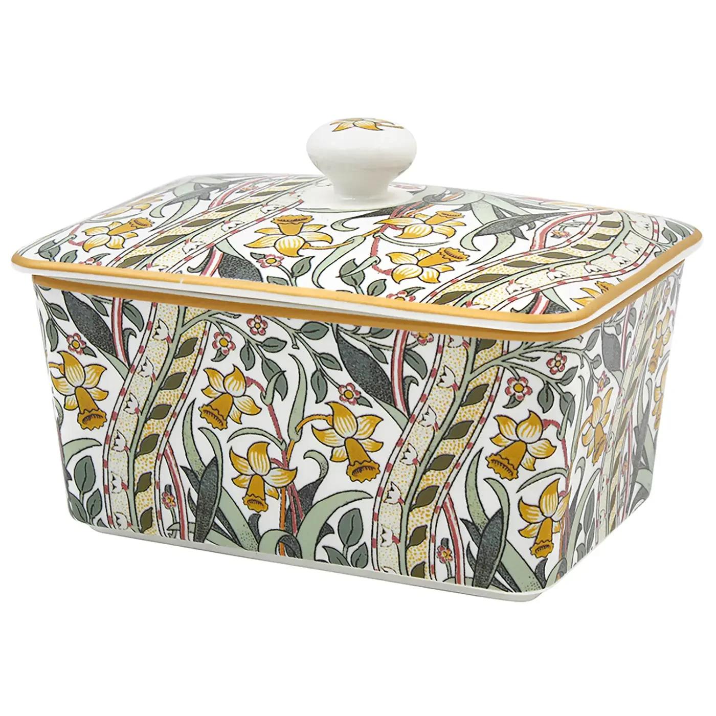 William Morris Daffodil Butter Dish