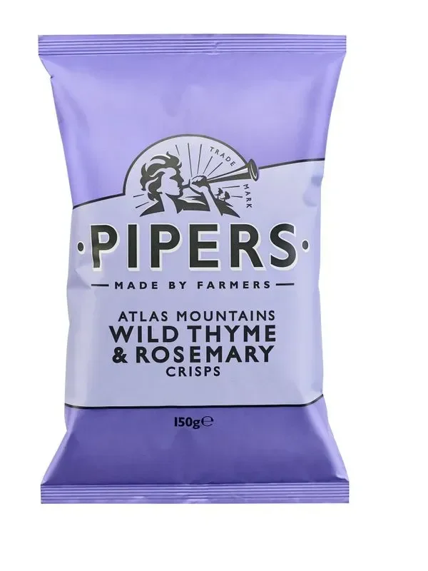 Pipers Wild Thyme & Rosemary Crisps 150g