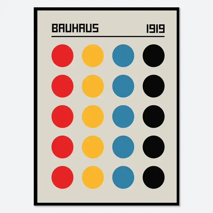 Bauhaus Geometric Dots 1919 Art Print