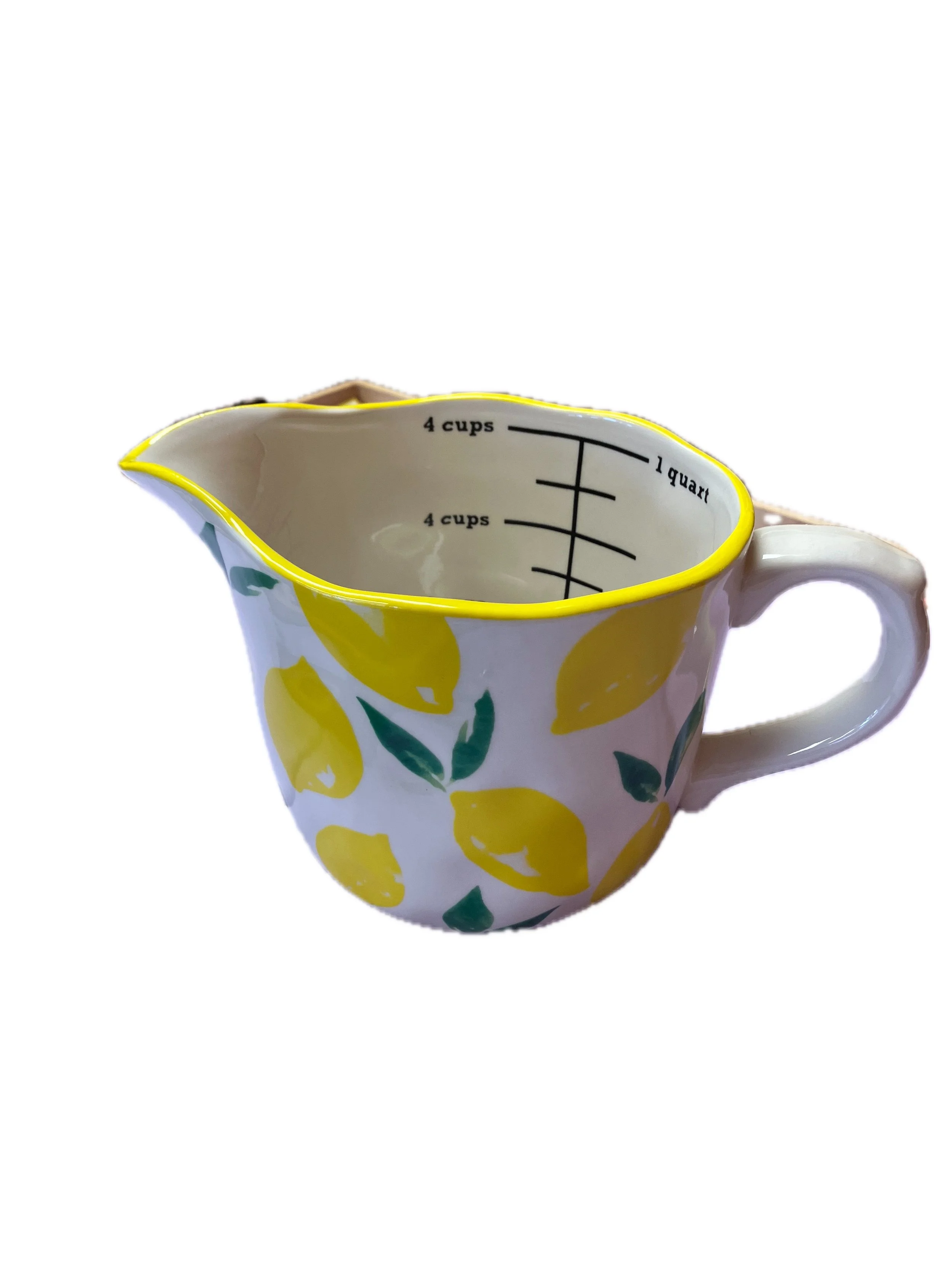 Decorative Measuring Jug - Lemons - 4 Cups/ 1 Quart