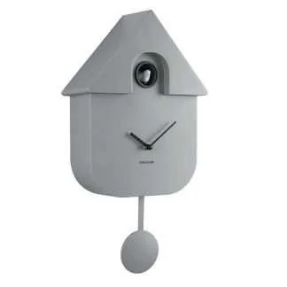 Karlsson Modern Cuckoo Clock ~ Auto Shut-off - GREY