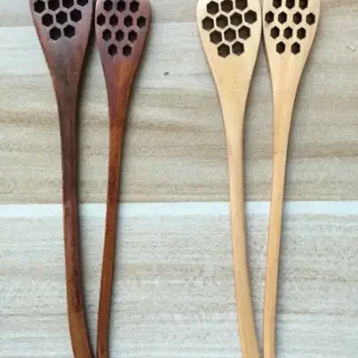 East Van Bees Honey Dippers with Hex Holes - Light