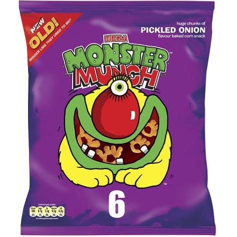 Monster Munch Pickled Onion Snacks 6-Pack x 20g