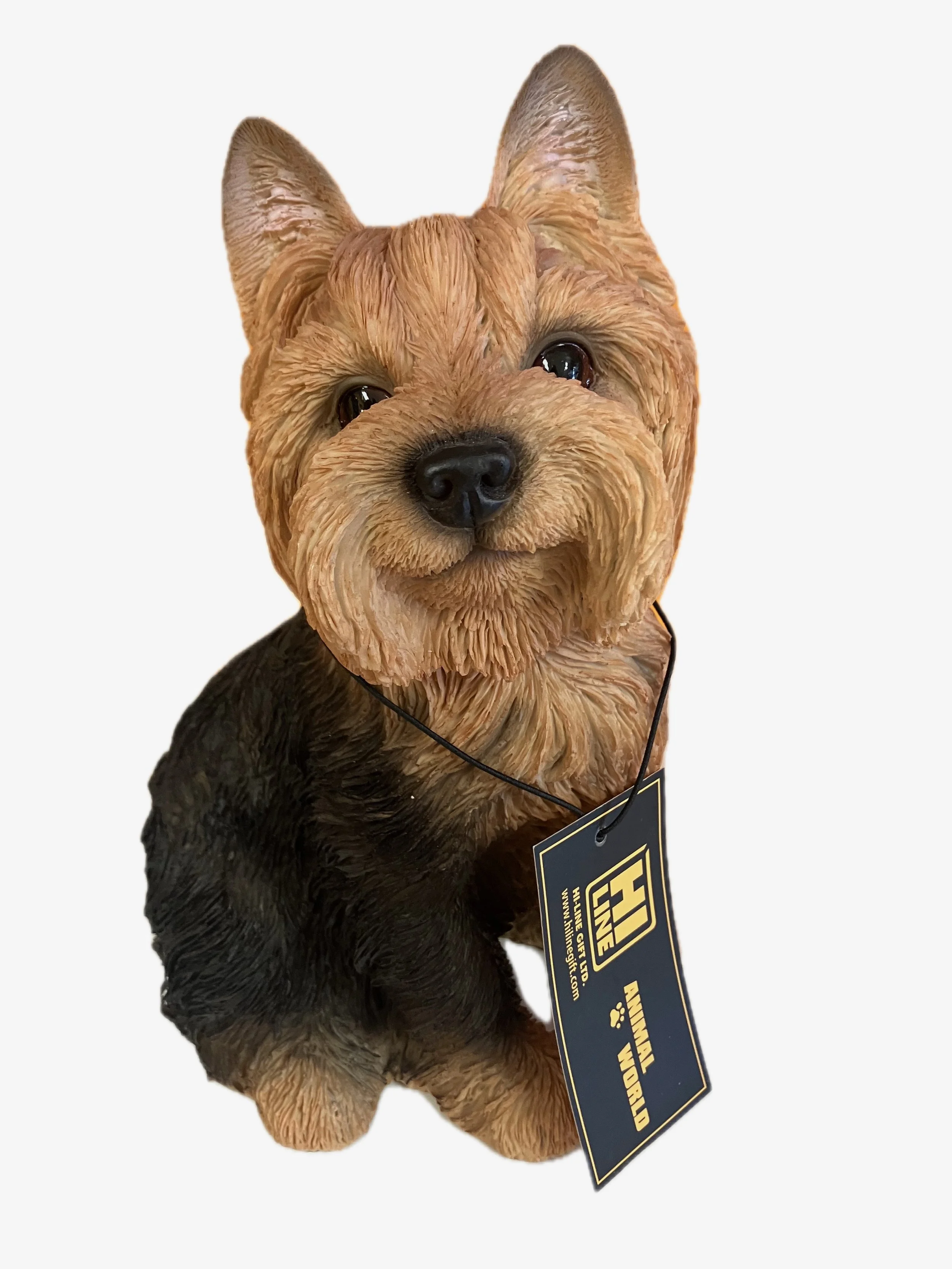 Sitting Yorkshire Terrier Dog Statue