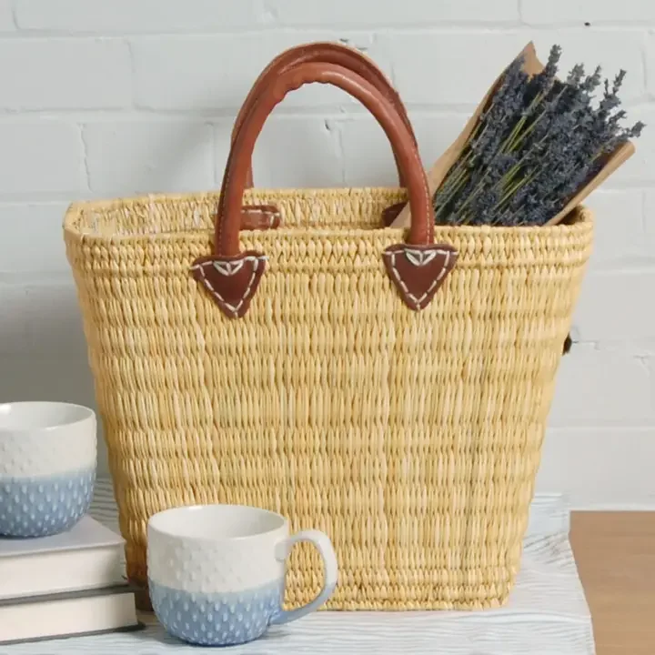 Moroccan Straw Market Bag
