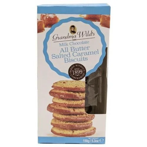 Grandma Wild's Milk Chocolate All Butter Salted Caramel Biscuits - 150g