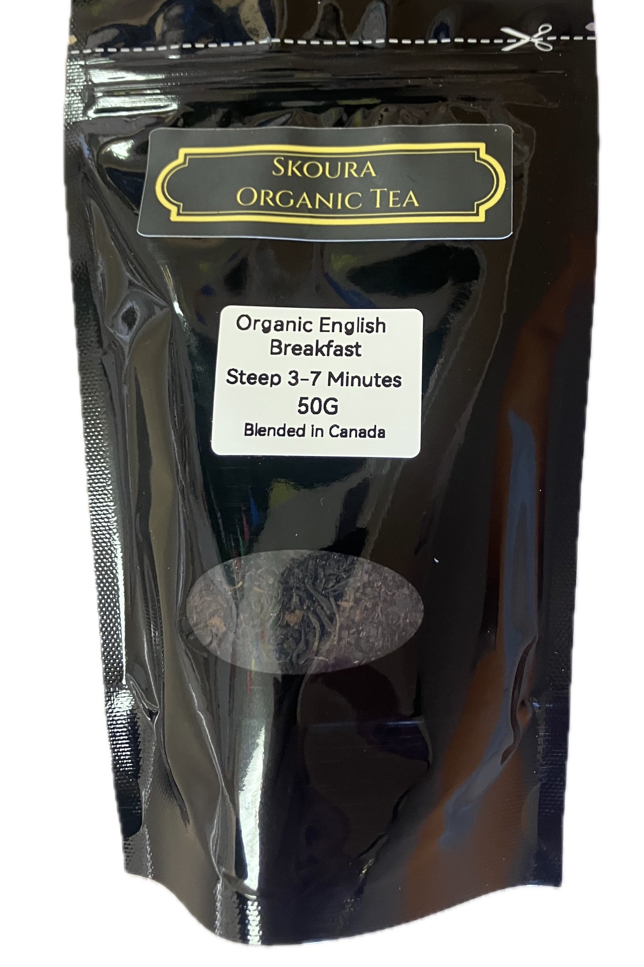 Organic English Breakfast Loose Leaf Tea Canadian Blended 50G