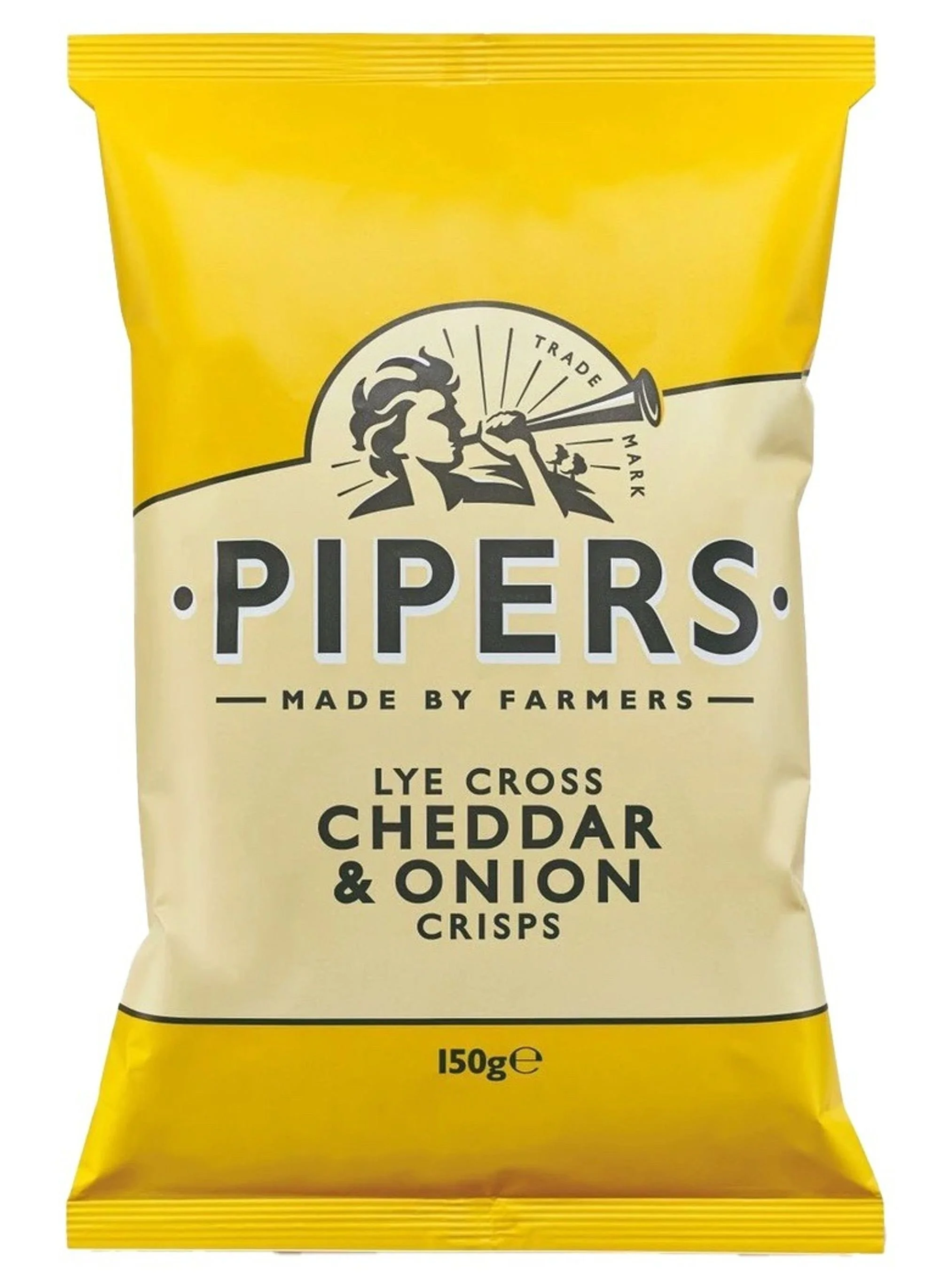 Pipers Lye Cross Cheddar & Onion Crisps 150G