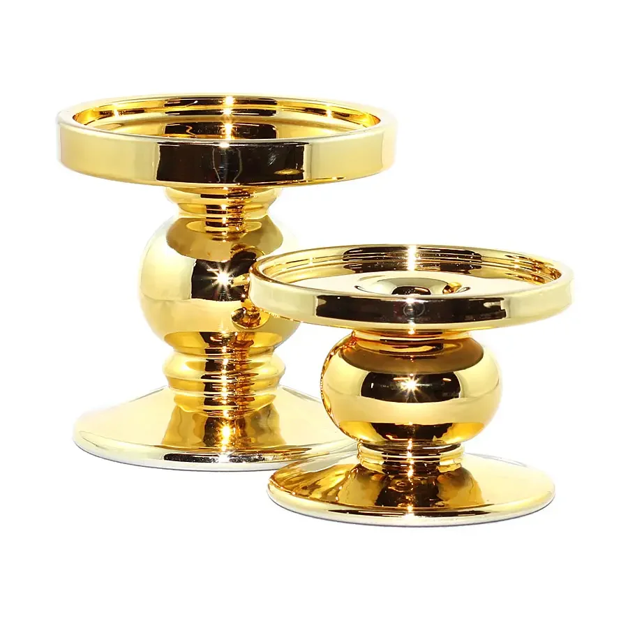 Estelle Gold Pillar Candle Holder