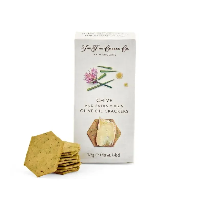 Gourmet Chive & Olive Oil Cheese Crackers