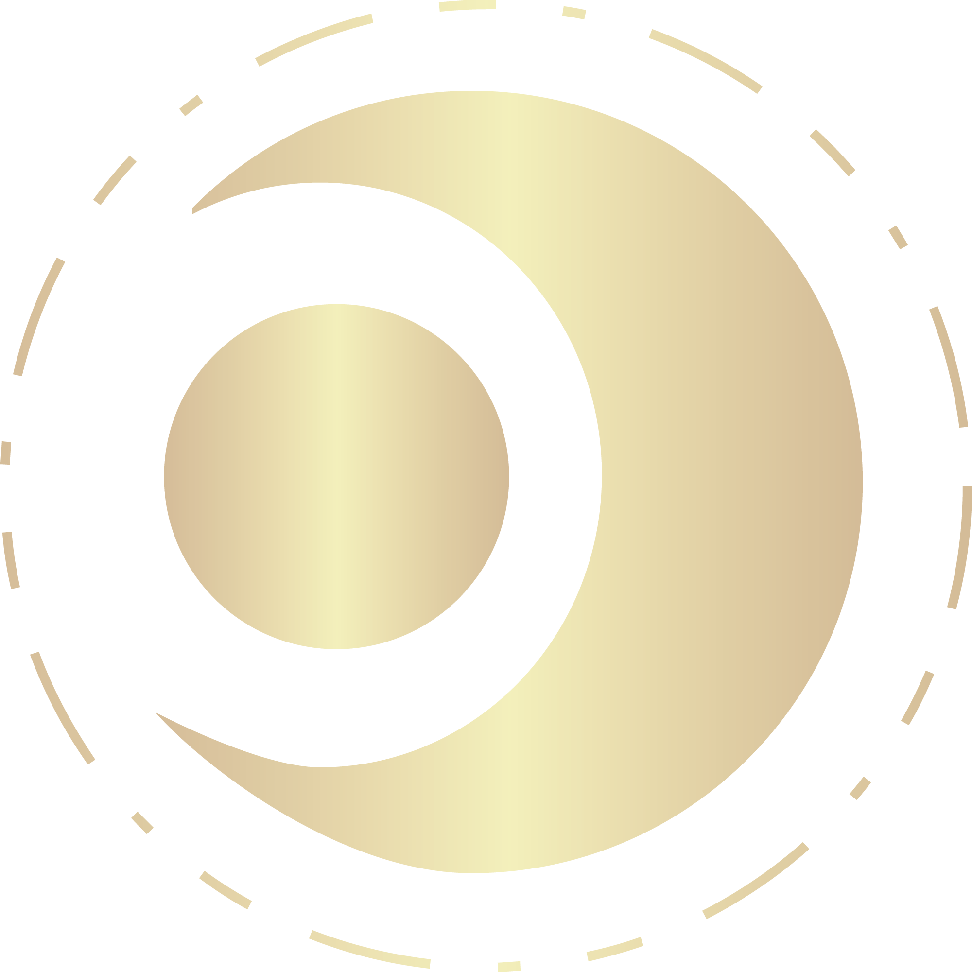 Close-up of a beige and gold iPhone with a circular home button.